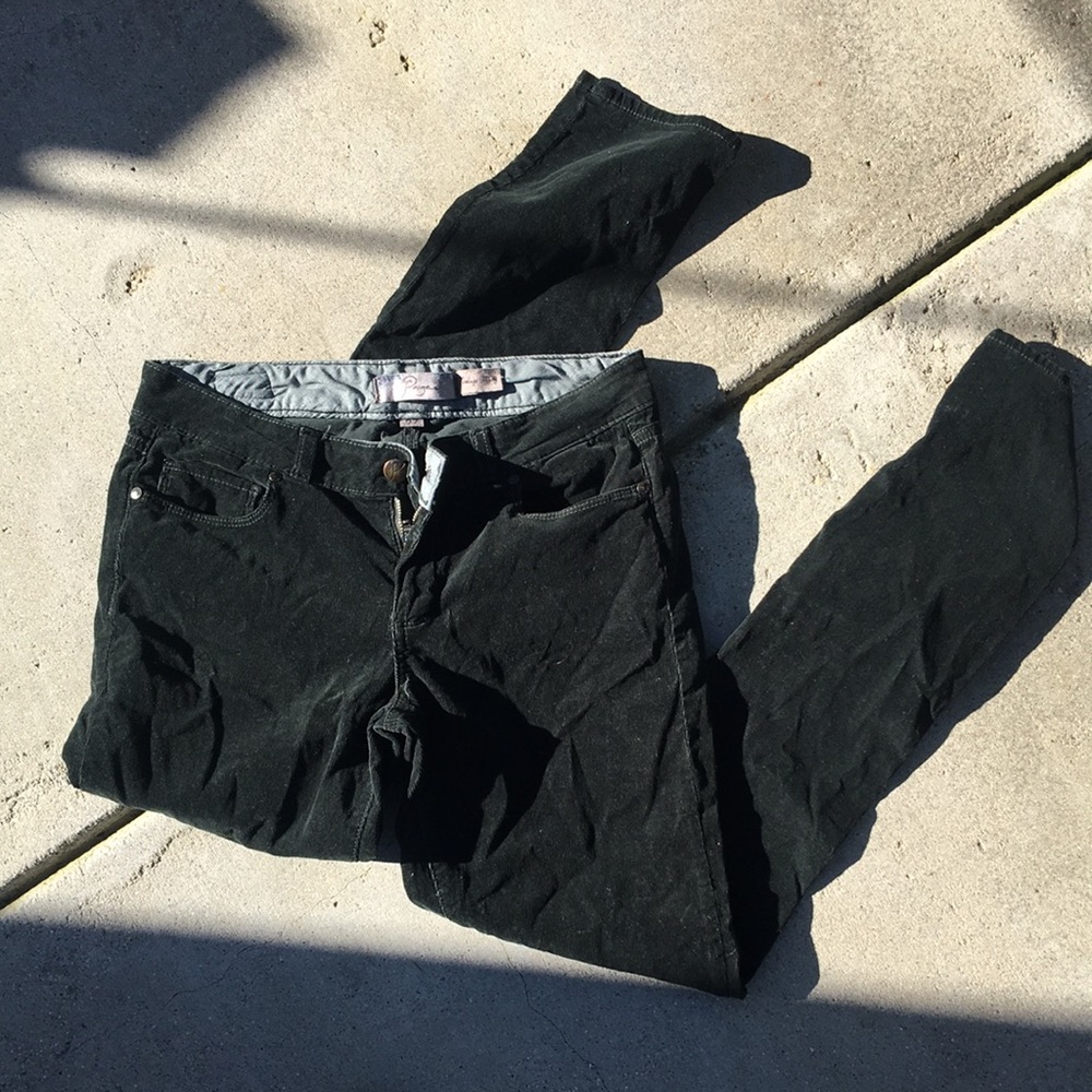 Paige green corduroy pants, Verdugo Jegging